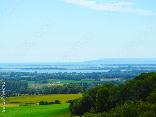 View of the tree fields and horysont near the sea © Rafal