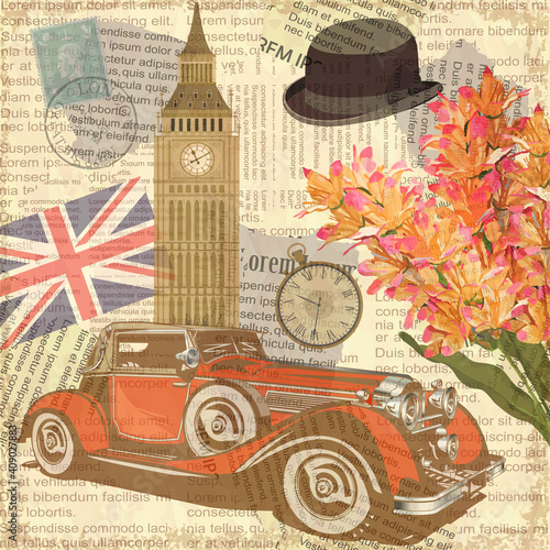 London vintage card. 