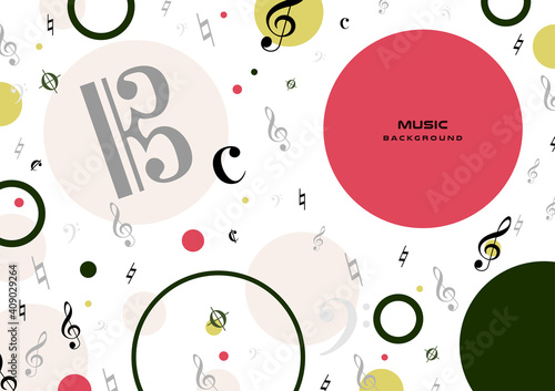 Music background for design, Vector and illustration,Template Design