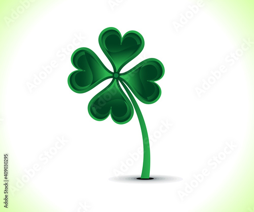 artistic creative green st patrick clover