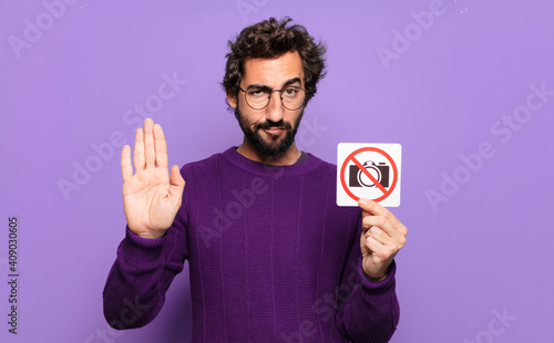 young bearded man forbidden photos concept