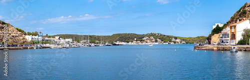 Panoramic view over the Marina of Mahon, shot from Cala Figuera - Menorca, Baleares, Spain