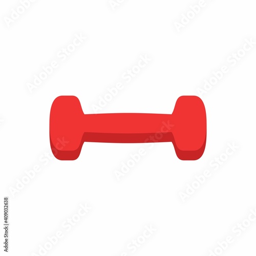 Dumbbell, color vector illustration isolated on white background.