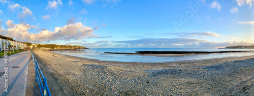 The Promenade and sandy beach of Douglas, looking towards Onchan on the beautiful Isle of Man