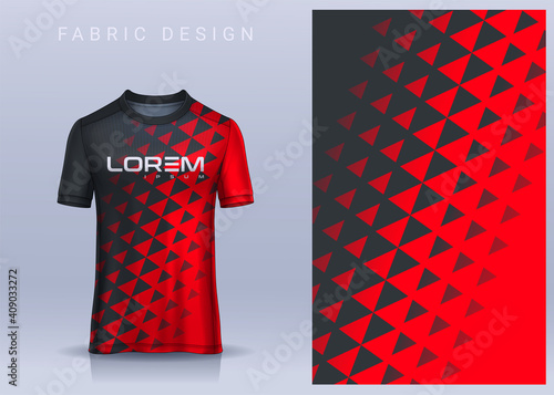 Fabric textile for Sport t-shirt ,Soccer jersey mockup for football club. uniform front and back view.
