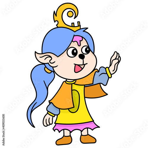 beautiful princess with pretty face empress, doodle icon image kawaii