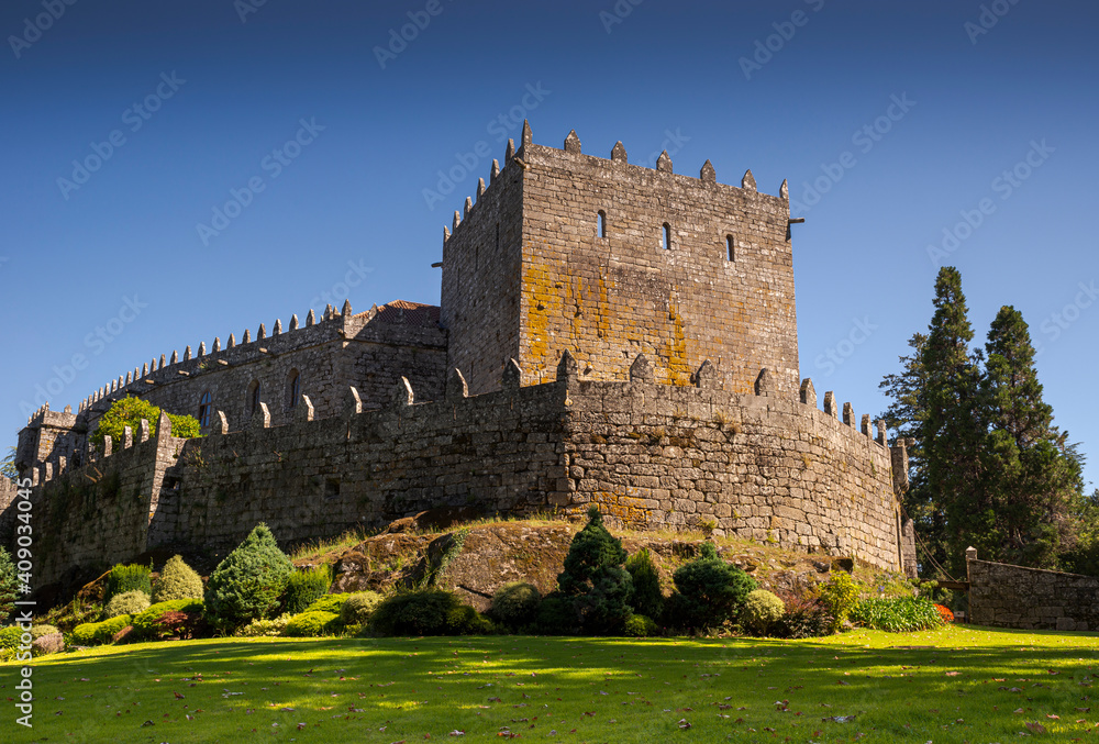 Castle of Sotomayor, in the province of Pontevedra, Galicia, Spain. It is half medieval fortress, half palace from the 19th century Castle of Sotomayor, in the province of Pontevedra, Galicia, Spain. It is half medieval fortress, half palace from the 19th century