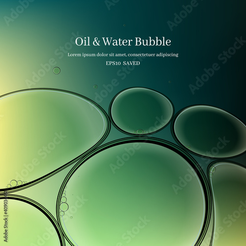 oil drops on a water surface abstract background.