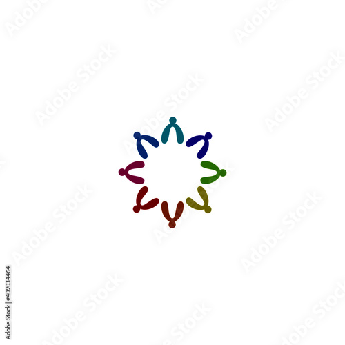 People together sign, symbol, art, logo isolated on white