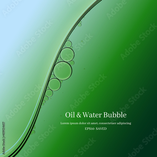 oil drops on a water surface abstract background.