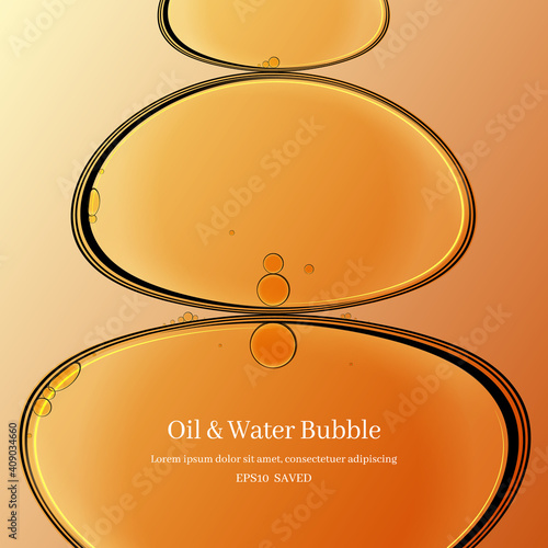 oil drops on a water surface abstract background.