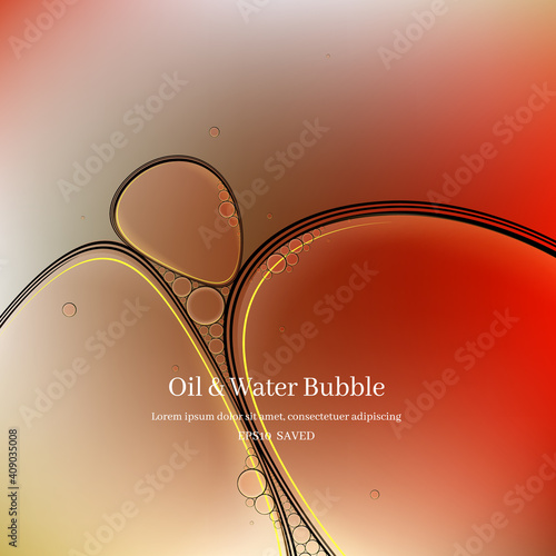 oil drops on a water surface abstract background.