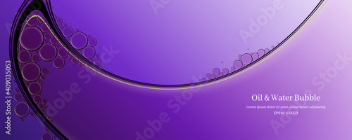 oil drops on a water surface abstract background.