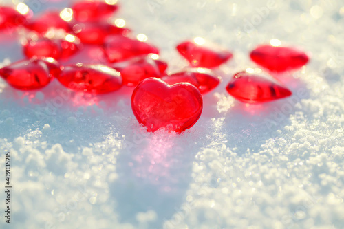valentine's day greeting card with festive background with transparent red lo...