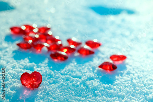 valentine's day greeting card with festive background with transparent red lo...