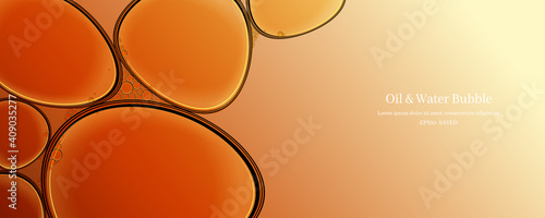 oil drops on a water surface abstract background.