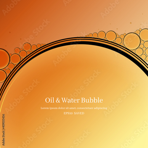 oil drops on a water surface abstract background.