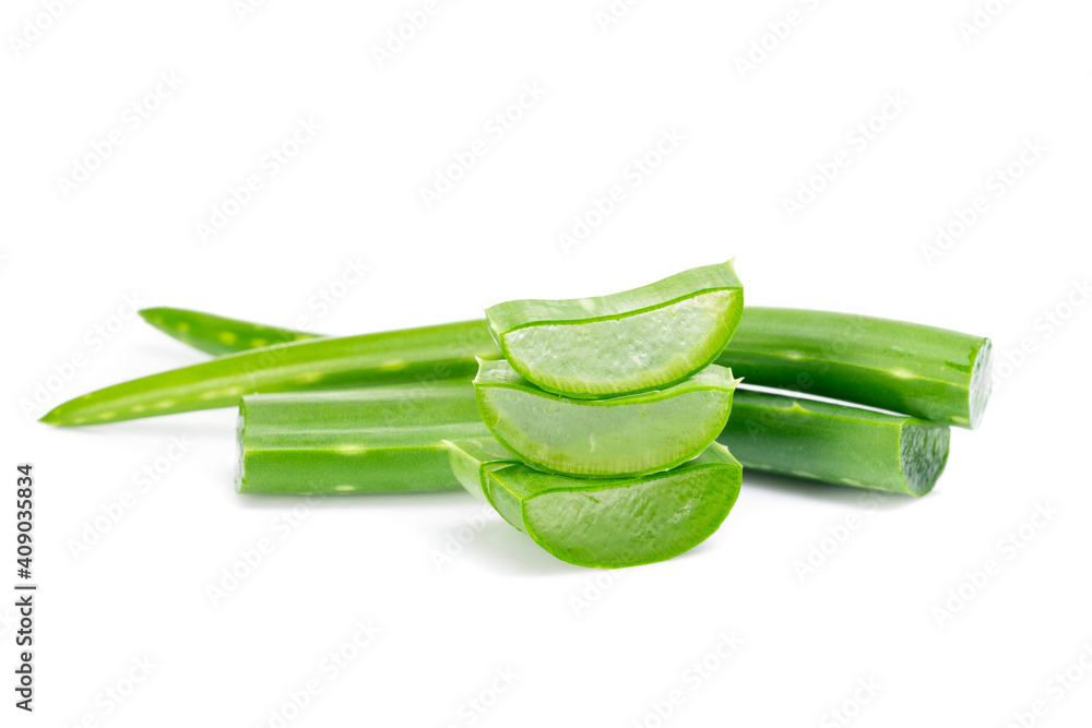 Isolated fresh aloe vera on white background Isolated fresh aloe vera on white background