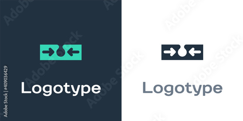 Logotype Acne icon isolated on white background. Inflamed pimple on the skin. The sebum in the clogged pore promotes the growth of a bacteria. Logo design template element. Vector.
