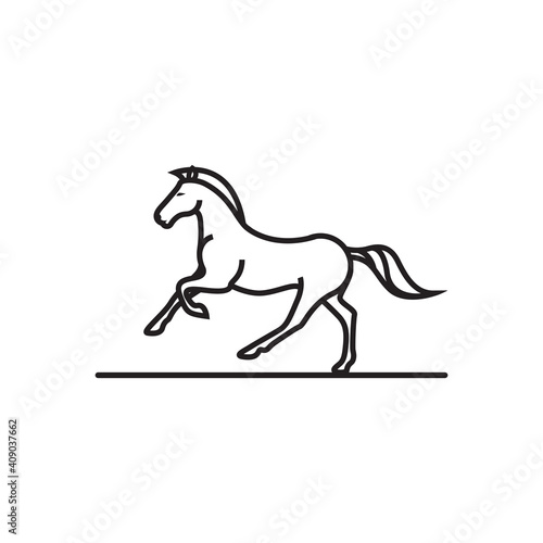 line art of a horse on white