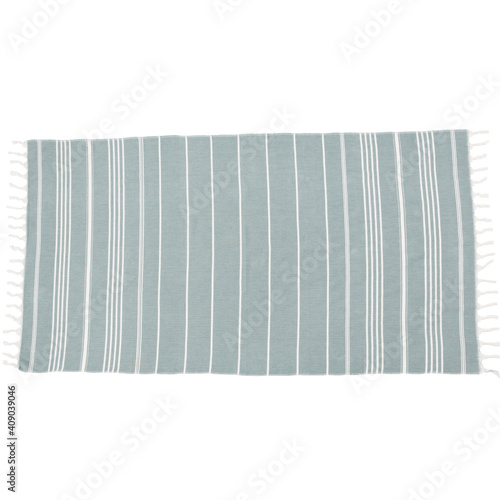 Beach fashion Turkish towels isolated cutout on white background with striped patterns