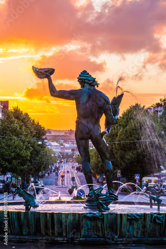 A classic cityscape of Gothenburg downtown, Sweden photo