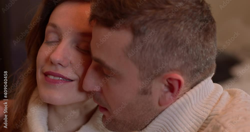 close-up of a young beautiful couple during tender sensual embraces close-up of a young beautiful couple during tender sensual embraces
