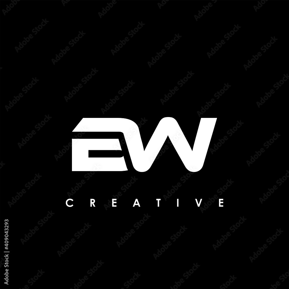 BW Letter Initial Logo Design Template Vector Illustration BW Letter Initial Logo Design Template Vector Illustration