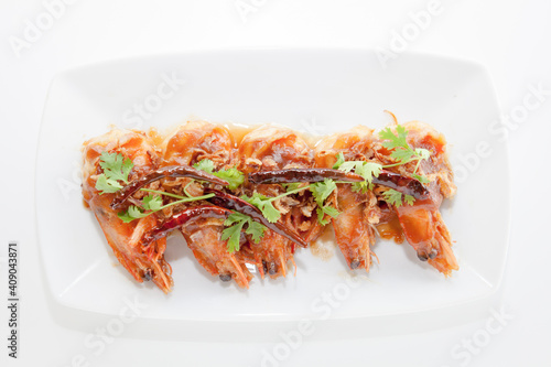 Fried prawn with garlic