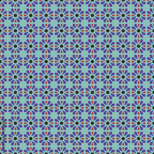 fabric abstract ethnic flower pattern, vector illustration style seamless pattern. Design for fabric, curtain, background, carpet, wallpaper, clothing, wrapping, Batik, fabric, tile