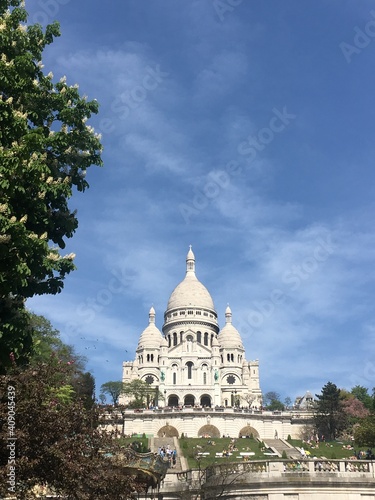 Sacre Coeur Cathedral on a sunny day, Paris, France