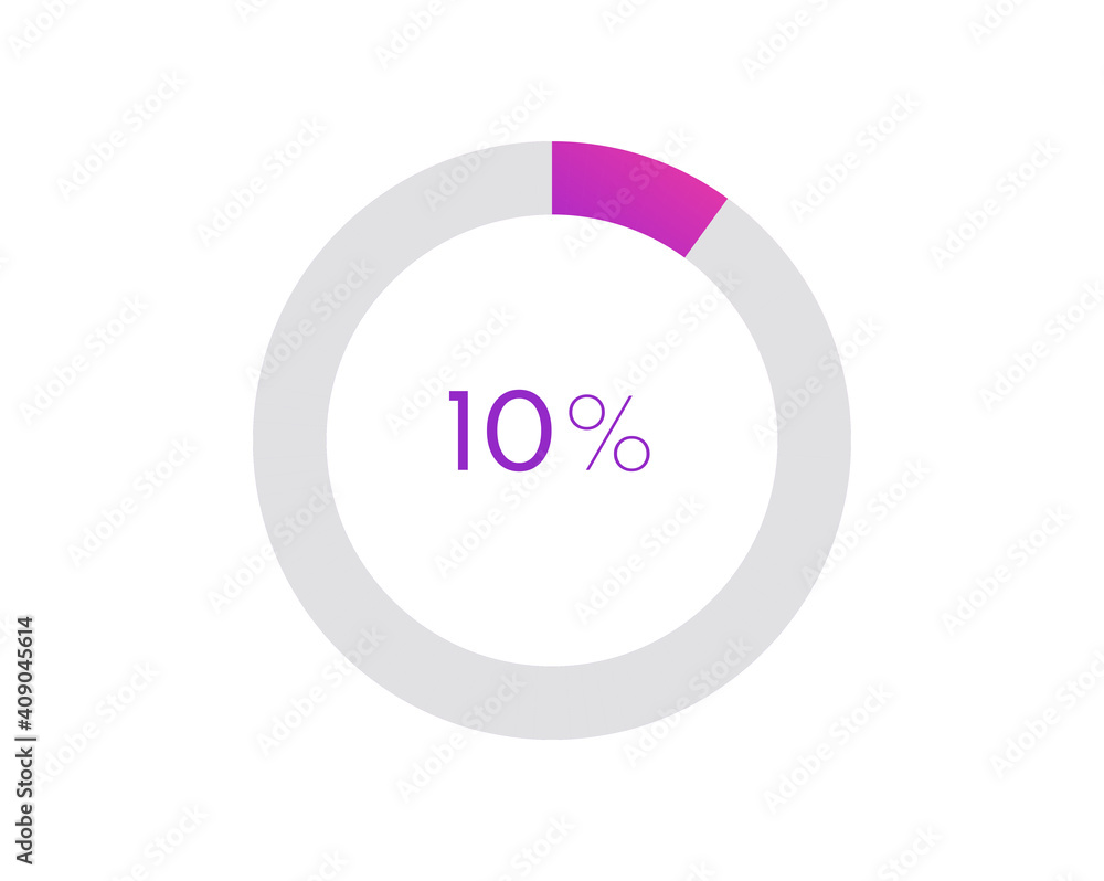 10 percent pie chart. Circle diagram business illustration, Percentage vector infographics 10 percent pie chart. Circle diagram business illustration, Percentage vector infographics