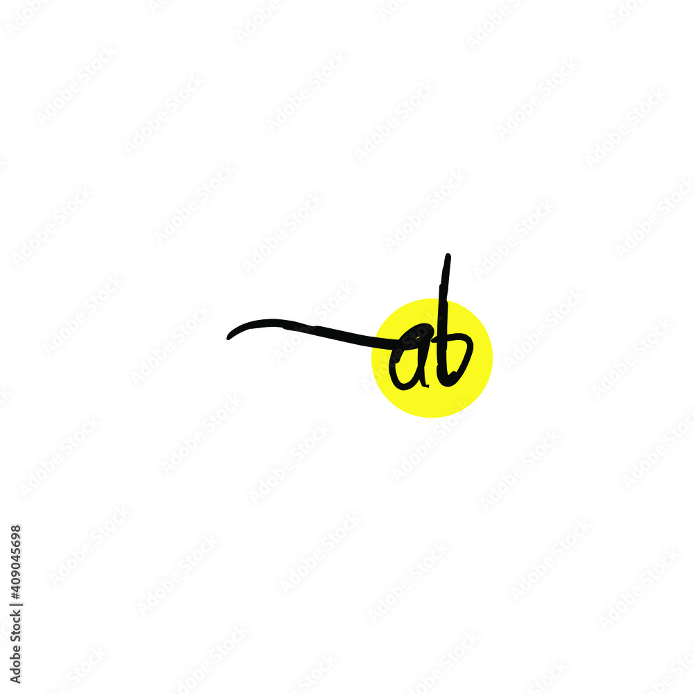 ab Initial Handwriting or Handwritten Logo for Identity. Logo with Signature and Hand Drawn Style. ab Initial Handwriting or Handwritten Logo for Identity. Logo with Signature and Hand Drawn Style.