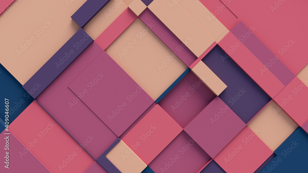 Multicolored tech background, with a geometric 3D structure. Clean, pastel colored design with simple, modern forms. 3D render Multicolored tech background, with a geometric 3D structure. Clean, pastel colored design with simple, modern forms. 3D render