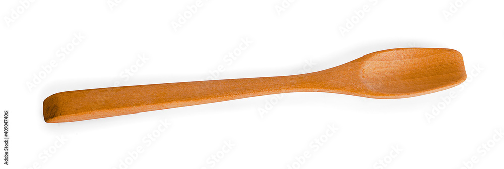 wooden spoon isolated on white background top view wooden spoon isolated on white background top view