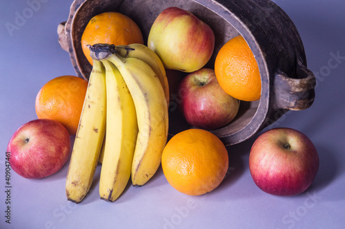 bananas with other types of fruit on the table