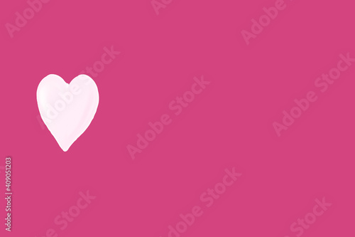 Sweet Valentine’s Day. Pink background and pink heart.