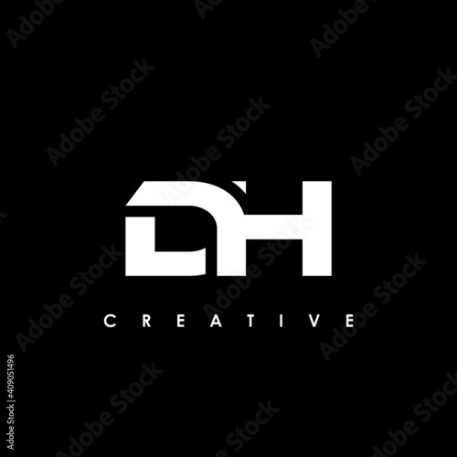 DH Letter Initial Logo Design Template Vector Illustration