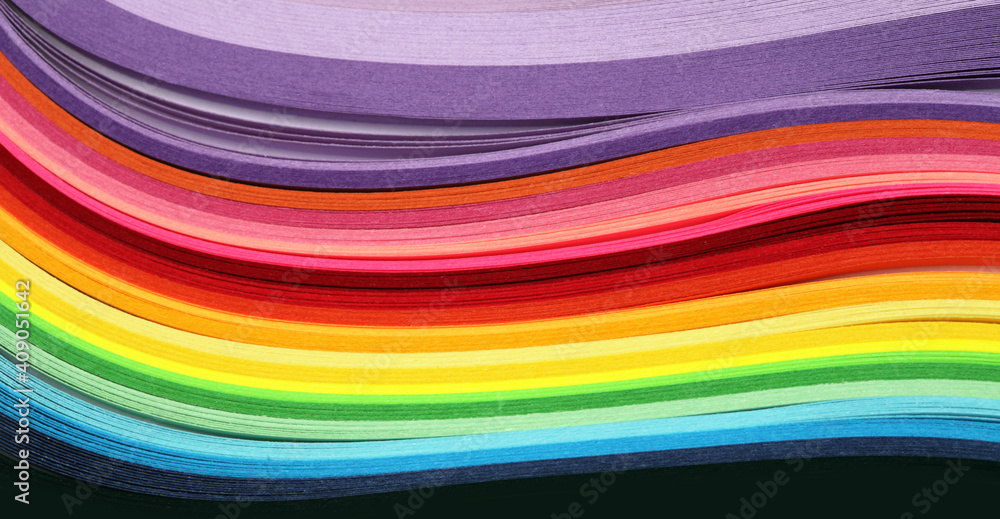 Abstract color wave rainbow strip line paper long horizontal background. Abstract color wave rainbow strip line paper long horizontal background.