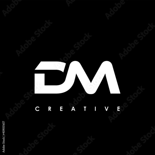DM Letter Initial Logo Design Template Vector Illustration