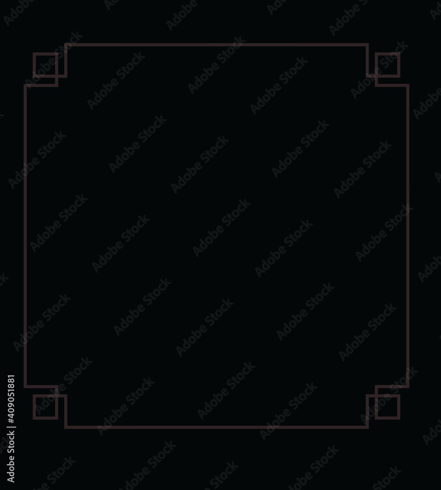 White border frame on black background. vector illustration White border frame on black background. vector illustration
