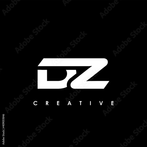 DZ Letter Initial Logo Design Template Vector Illustration