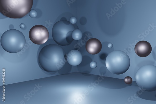 abstract background, bubbles 3d abstract background