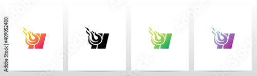 Meteor Comet On Letter Logo Design N