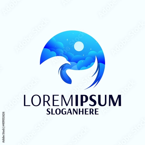 awesome bird logo design