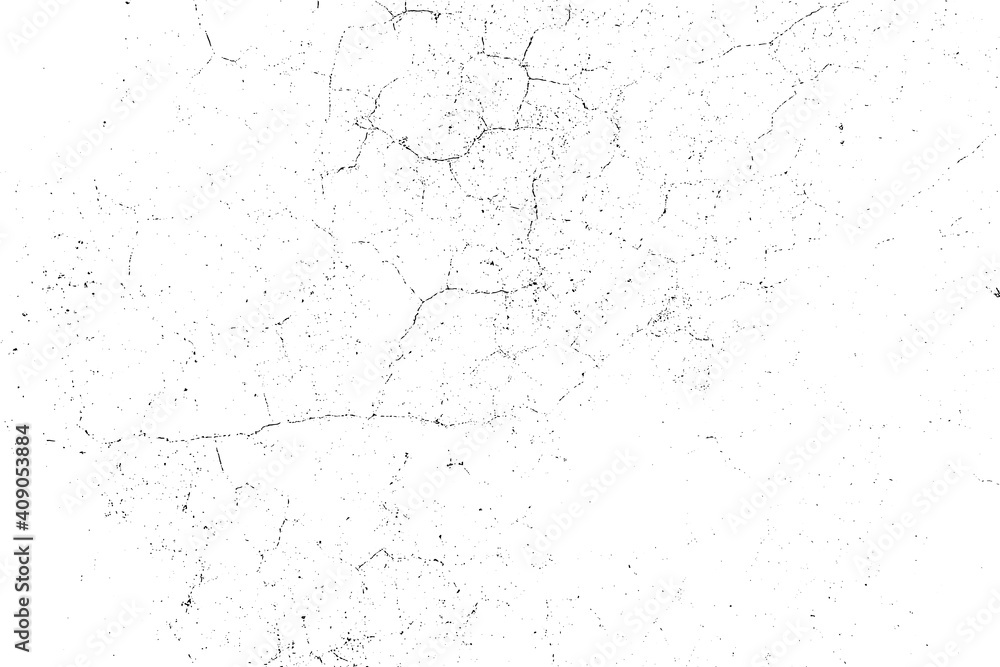 Natural cracks background. Vector overlay texture of cracked surface. One color graphic resource.