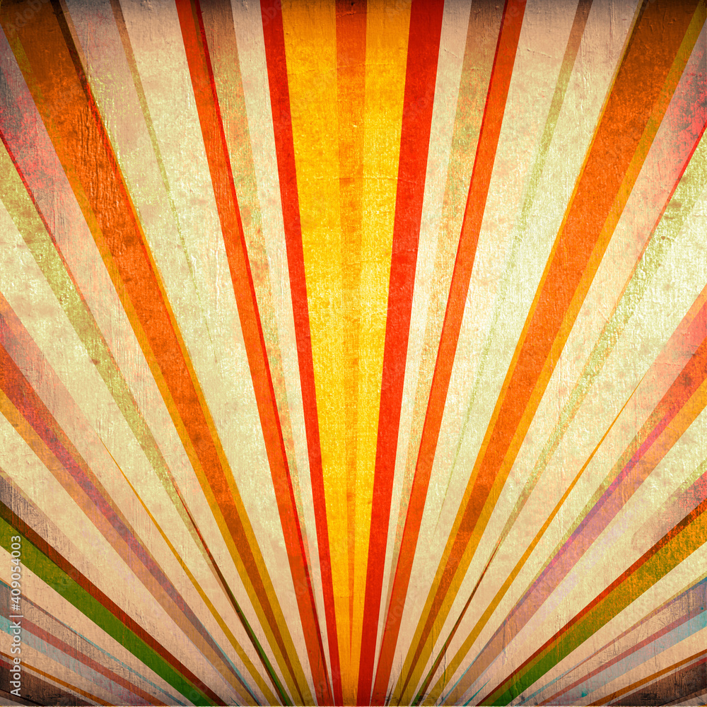 Multicolor Sunbeams grunge background