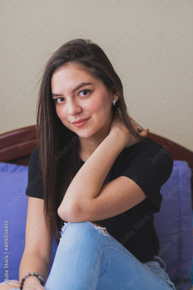 Young woman having a nice time. Young woman having a nice time.