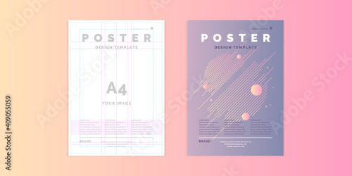 Poster template for business and cover modern journal. Abstract geometric background, retro design.