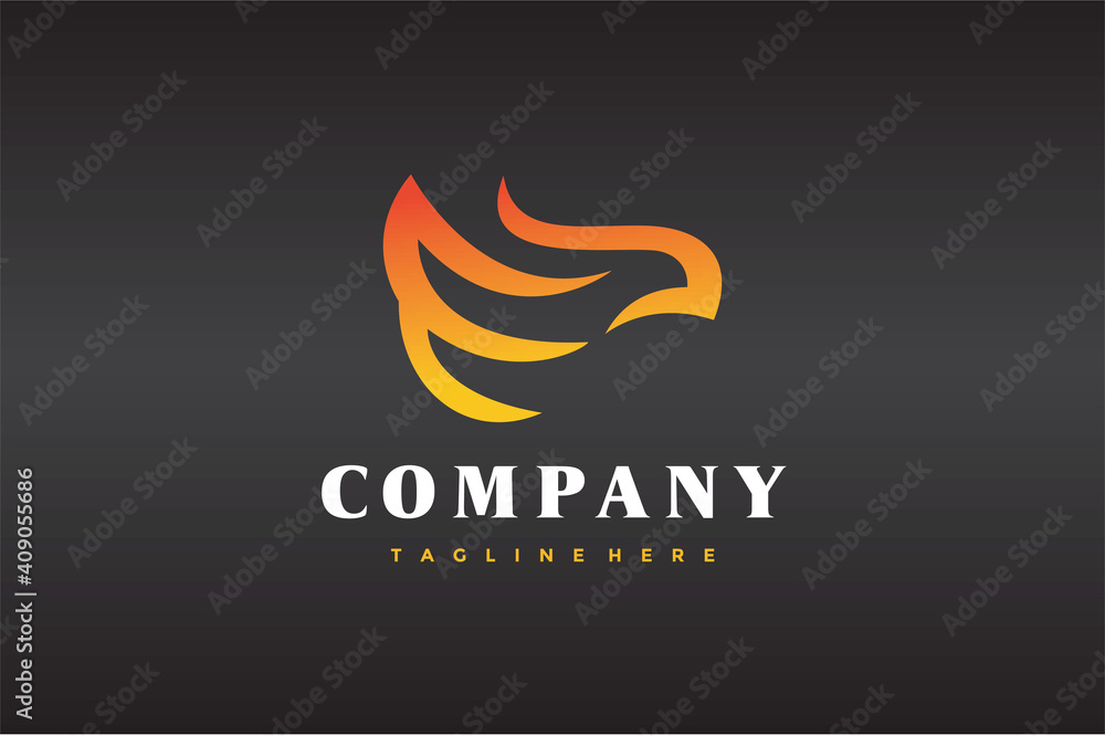 simple phoenix flame logo simple phoenix flame logo